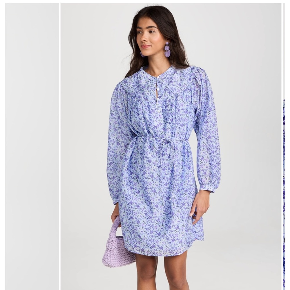 XiRENA Lavender Floral Long Sleeve Dress-XS